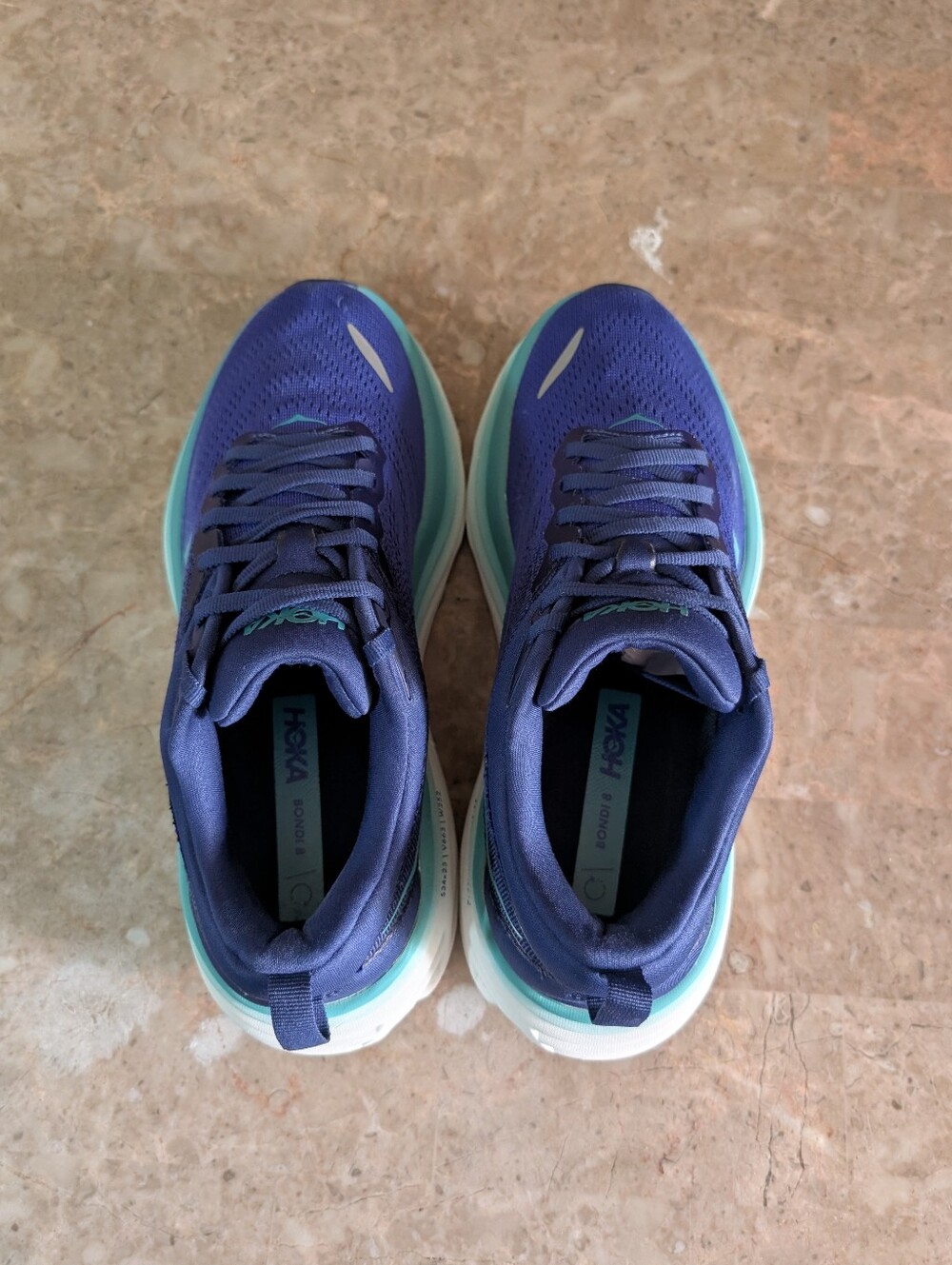 Hoka One One Bombi 8 Bellwether Blue Running Cushioned Shoes Women's Size 8.5 - Picture 10 of 10